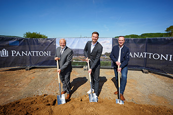 Michael Brehm (Wirtschaftsförderer Landratsamt Haßberge), Matthias Kraus (Panattoni) und Michael Ziegler (1. Bürgermeister Stadt Eltmann)